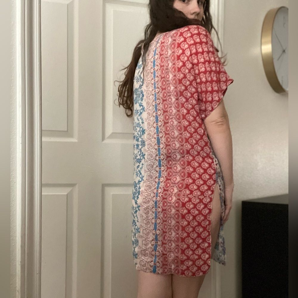 Johnny‎ Was Bohemian Mixed Print Bayla Side Slit Tunic Large - Picture 5 of 5
